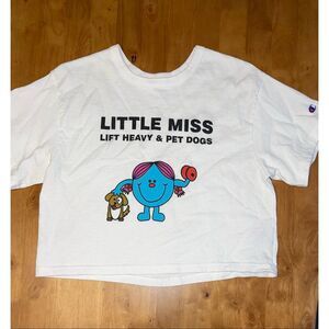 Tango Charlie Apparel Lil Miss Lift Heavy Pet Dogs Womens L Cropped